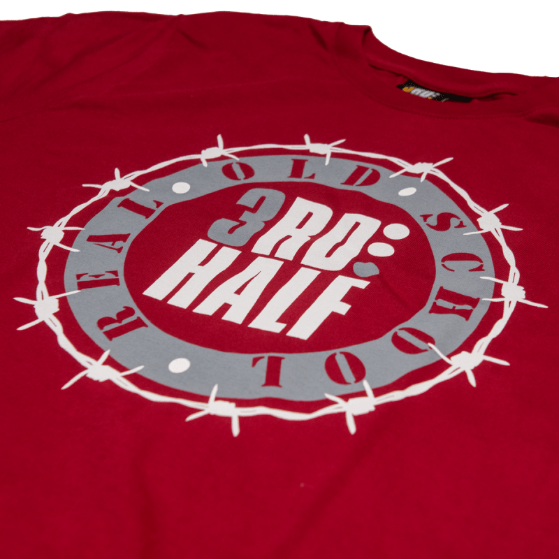 T-shirt 3rd Half- Real Old School -logo bordo — Homeland Defender, 3rd Half