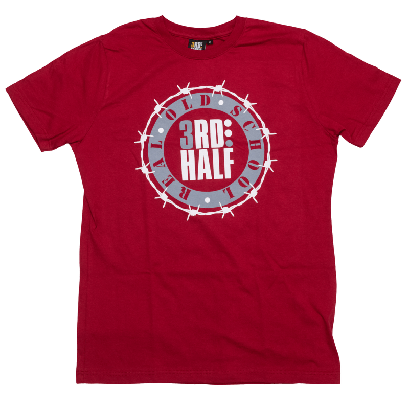 T-shirt 3rd Half- Real Old School -logo bordo — Homeland Defender, 3rd Half